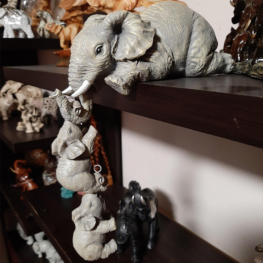 Trio of Hanging Elephant Statues