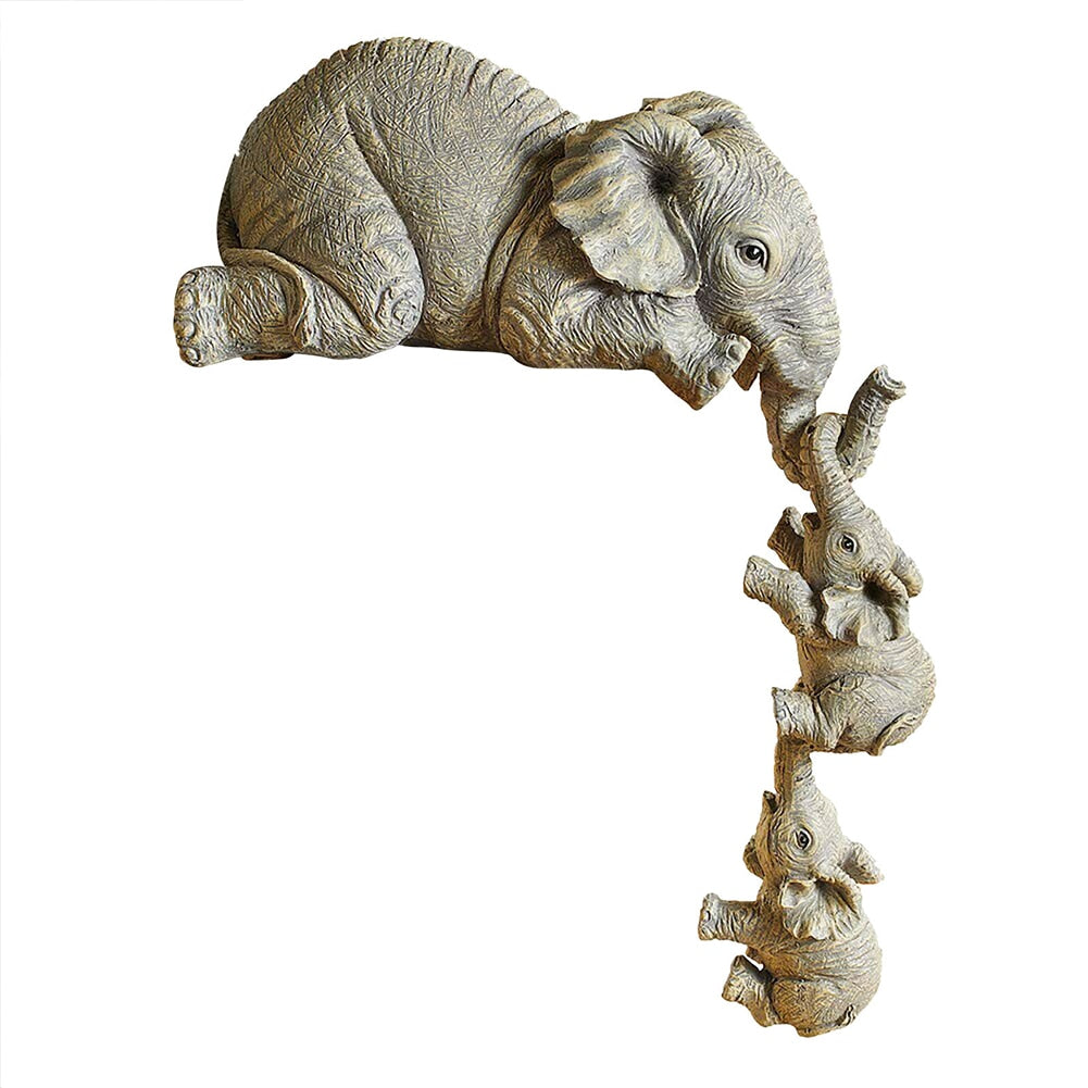 Trio of Hanging Elephant Statues